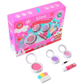 Klee Naturals Holiday Makeup Kit. Gentle and Non-Toxic. Perfect for Kids and Tweens. Made in USA. (Sparkly Reindeer)