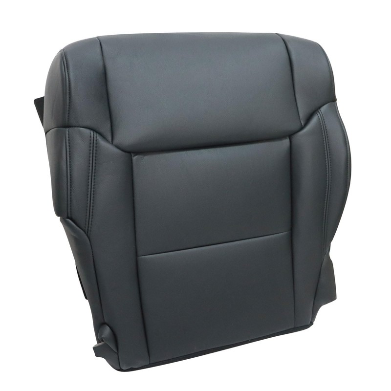 SecosAutoparts Passenger Bottom Replacement Black Leather Seat Cover Compatible with