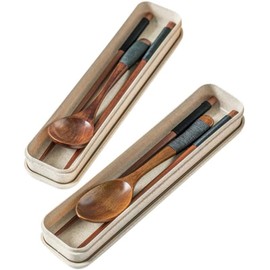 箸 スプーン フォーク セット 木製 カトラリー セット 弁当用箸 収納便利 携帯用カトラリ ー アウトドア キャンプ