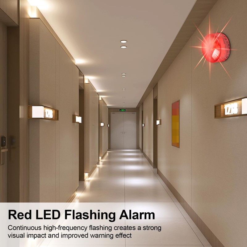 Red Strobe Light & Flashing Beacon for Security Systems -