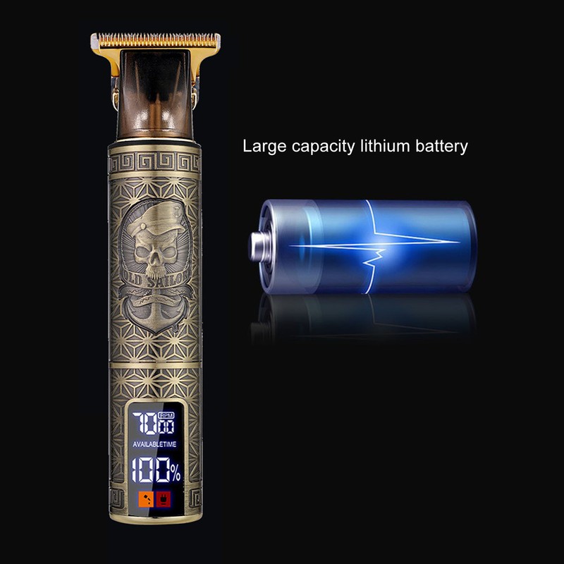 Electric Hair Cutter Engraved Dragon Patterned Haircut Clipper Machine Compact
