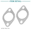 ACROPIX Exhaust Manifold Downspout Bolt Gasket 54mm Inner Diameter Silver