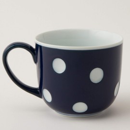 Saikai Pottery Hasami Ware 40509 Essence Negative Poji Polka Dot Mug Negative (Blue)