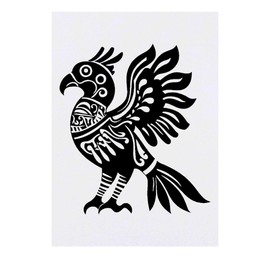 'Aztec Bird ' Temporary Tattoo - Water Resistant, Skin-Safe, Non-Toxic Transfer (TO00077277)