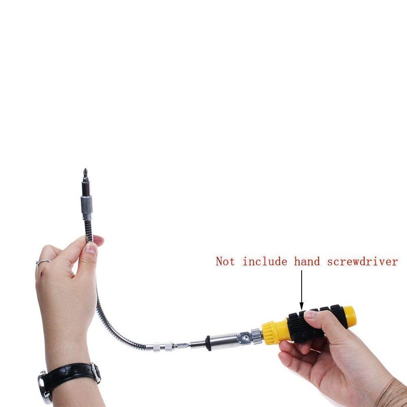 AUTOTOOLHOME 2pc Flexible Extension Drill Bit Holder Flex Shaft Impact