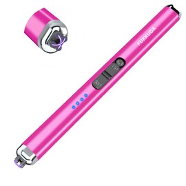 【Upgraded】 Dual Arc Electric Candle Lighter Rechargeable USB Lighter Plasma Arc Lighters for Candle (Violet)
