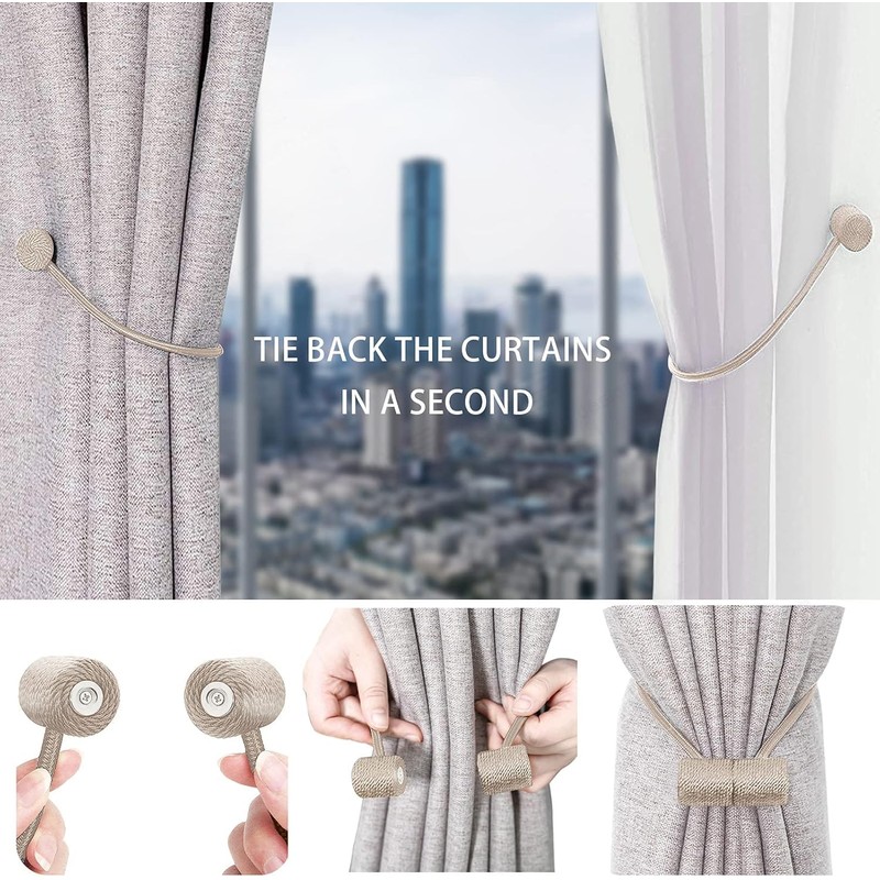 4Pcs Strong Magnetic Curtain Tiebacks Outdoor Elegant Decorative Tie Backs
