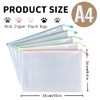 Tramboo 20 Pcs Mesh Zipper Pouch Bags, A4 Letter Size