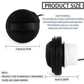 Gas Fuel Cap Compatible with Range Rover Evoque 2014-2021/Range Rover Sport 2015-2021/Velar 2018-2021/Discovery Sport 2017-2021 Land Rover Defender, Replaces LR178173 LR138720 Fuel Tank Gaps