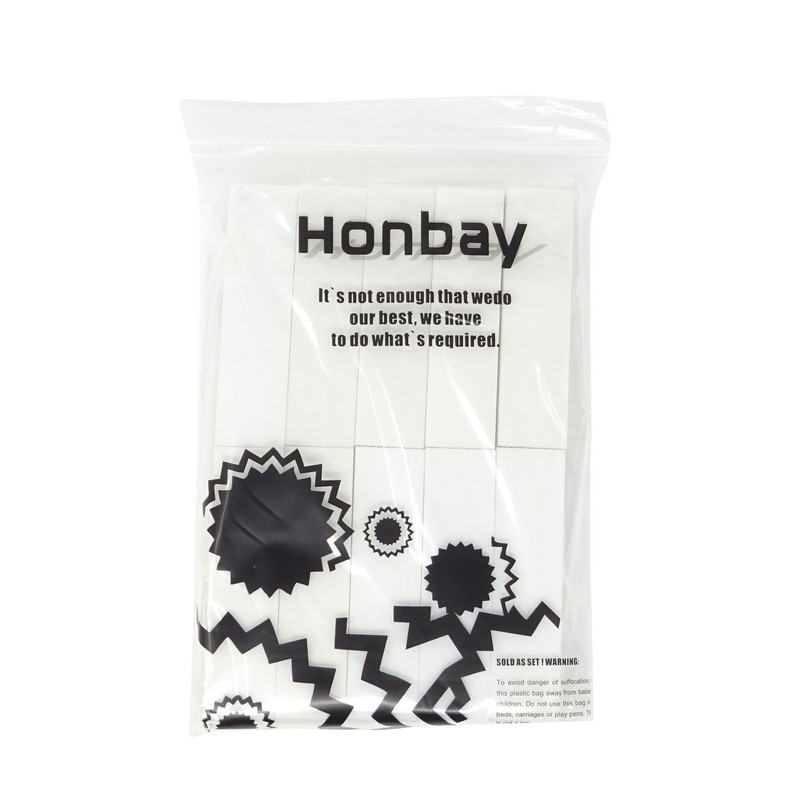 Honbay 10PCS White Nail Buffer Block for Acrylic and Natural