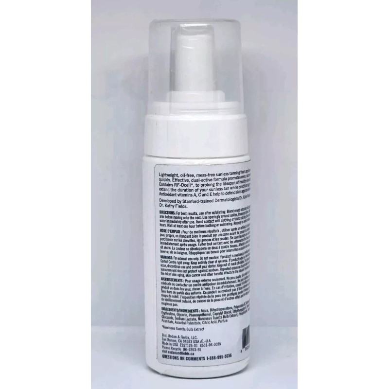 Rodan + Fields Essentials Foaming Sunless Tan Self Tanning Foam