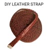 Handmade Italian Braided Brown 1.5” Wide Leather Strap DIY