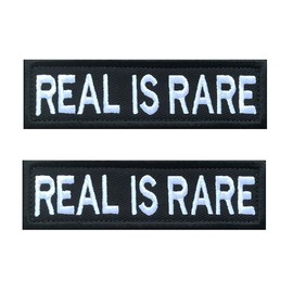 Antrix Real is Rare Funny Biker Motorcycle Patch Hook & Loop Cierres Bordados Apliques para Coser en Emblema Parche para Ropa Ropa Chaqueta Jeans Bolsas Mochila Camisetas Pantalones Perros