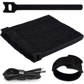 120 PCS Correas de Cable Ajustables(200 * 12MM),Ataduras de Cable Reutilizables,Bridas para Cables,Gestión de Cables,Cables Nailon Fuerte,para Organizar el Hogar, la Oficina y Centros de Datos