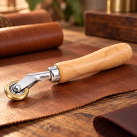 6mm Brass Corner Seam Roller with Wooden Handle