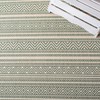 SAFAVIEH Courtyard Collection 8' x 10' Beige/Dark Green CY6866 Indoor/