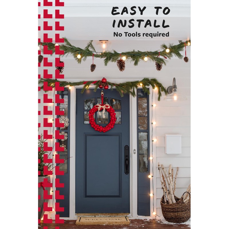 Command Outdoor Metal Hook, 1 Hook, 2 Strips, Water-Resistant Strips