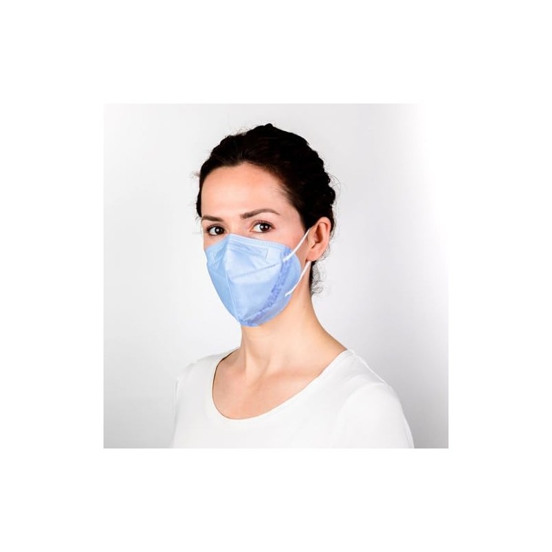 TubeRoo FFP2 Mask Light Blue Pastel Blue Pack of 10