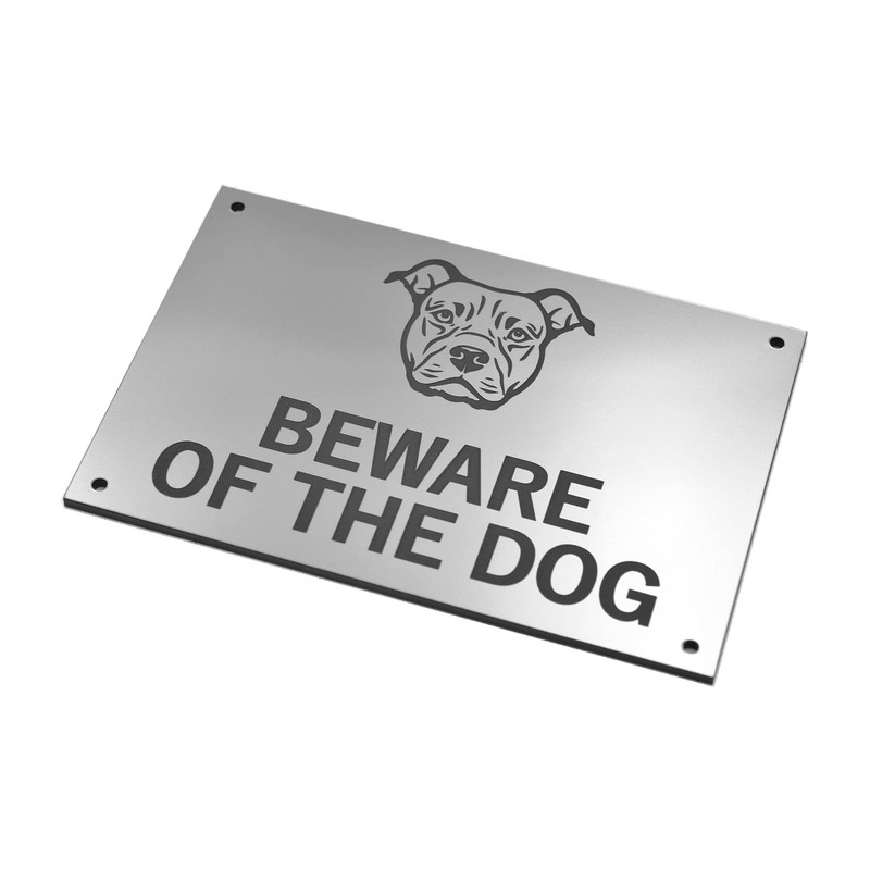 Beware of The Dog, Sign, Notice, Warning - Plastic Acrylic
