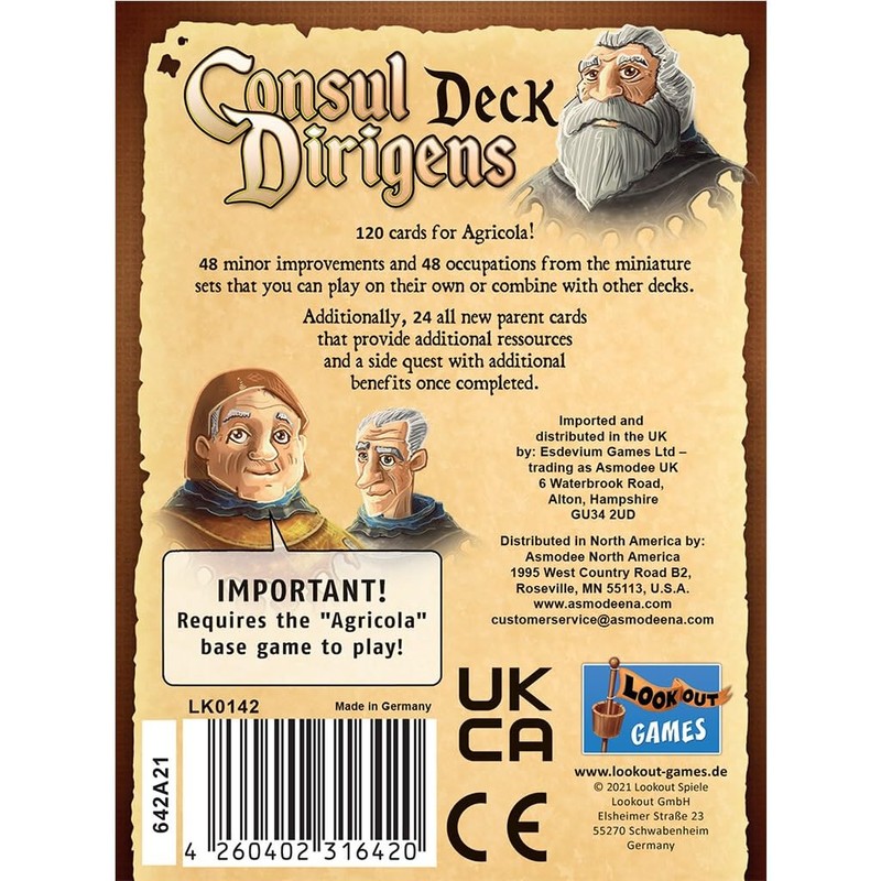 Agricola (Revised Edition) Consul Dirigens Deck Expansion | Farming Strategy