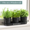 Barnyard Designs Indoor Herb Garden Planter Set with Tray, Metal