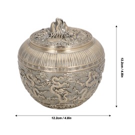 lvifloae Tea Canister, Vintage Alloy China Storage China Dragon Airtight Design Tea Bag Canister Tea Canister Vintage Alloy Tea Bag Tin Decorative Storage Box (lvifloaenKwu6Ty-11)