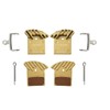 Hydraulic Disc Brake Pads with Cooling Fin, 2Pair Bicycle Brake