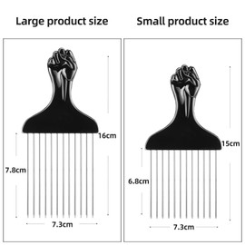 WLLHYF 2 Packs Metal Hair Comb Hair Pick Wig Braid Hair Rat Tail Combs Styling Comb Hair Picks for Curly Hair for Hair Styling Hairdresser Tool Men and Women