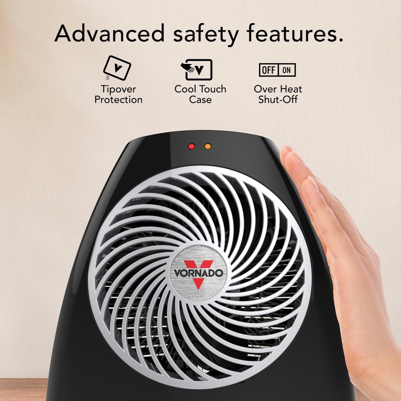 Vornado VH202 (2025) Personal Space Heater, Advanced Safety Features, 2