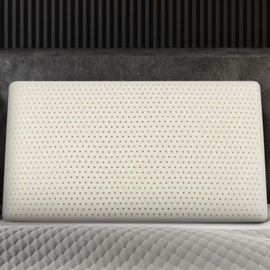 DOHPAOOK Talalay 100% Natural Premium Latex Pillow,Bed Pillow for Sleeping with Removable Cotton Cover, Helps Relieve Pressure, Breathable, Pressure Relief, Durable (King)
