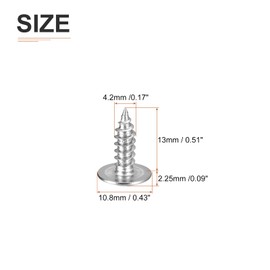 DTGN #8x1/2 Sheet Metal Screws - 400 Pack - for Wood, Furniture - Stainless Steel 410 Phillips Truss Head Self Tapping Pointed Tail Wood Screws - Silver