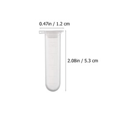 Baluue 150 pcs Clear Test Tubes 5ml Vials with Caps Vials Sample Polypropylene Tubes Test Tubes with Lids White Plastic Miniature Test Tubes for Laboratory Scientific Vial Tubes