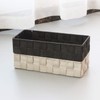 Storage Basket Woven Polypropylene Bathroom Basket Rectangular in Dark Brown