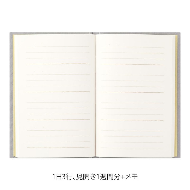 Midori 12703006 Diary, 3 Minutes, Gray