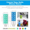4 Pack Water Bottle Silicone Sleeve, Silicone Protective Holders for