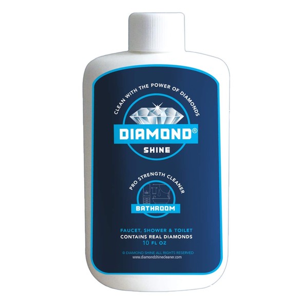Diamond Shine Professional Bathroom Cleaner and Hard Water Remover 10 Ounce Shower Door Glass Chrome Sinks Faucets Tub and Toilet
