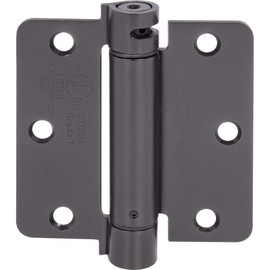 Stone Harbor Hardware Adjustable Spring Hinge, 3-1/2 Inches, 1/4" Radius Corner, Oil-Rubbed Bronze