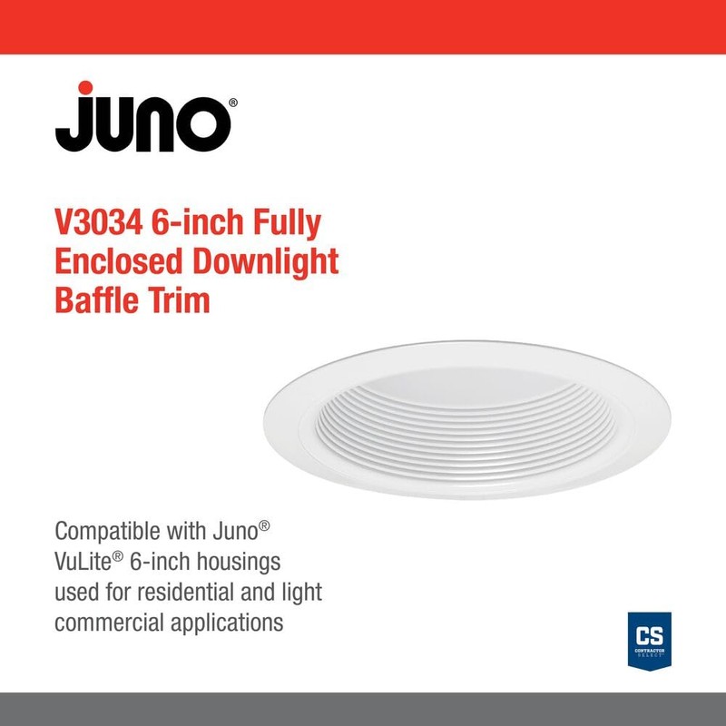 Juno VuLite 6" Recessed Light Trim, Air-Loc and Wet Rated