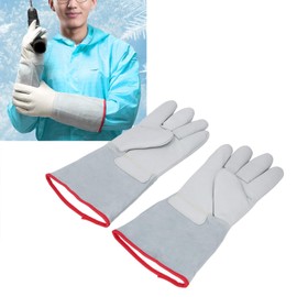 Jiawu Cryo Protective Gloves for Liquid Nitrogen of Low Temperature LN2, 36 cm Thickened Frost Protection Gloves for Handling Dry Ice and Liquid Nitrogen