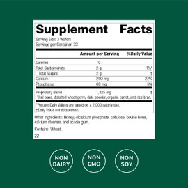 Standard Process Calcifood - Calcium Supplement for Bone Strength & Calcium Absorption - Bone Health Support for Women & Men - Non-Dairy & Non-Soy - 100 Wafers