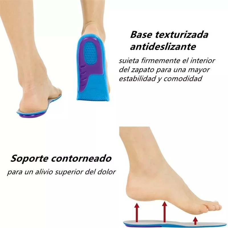 Salaron 2 Pares Plantilla Ortopedica De Gel/descanso/deporte/trabajo