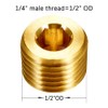 Joywayus Brass Hex Counter Sunk Plug 1/4" NPT Male Pipe
