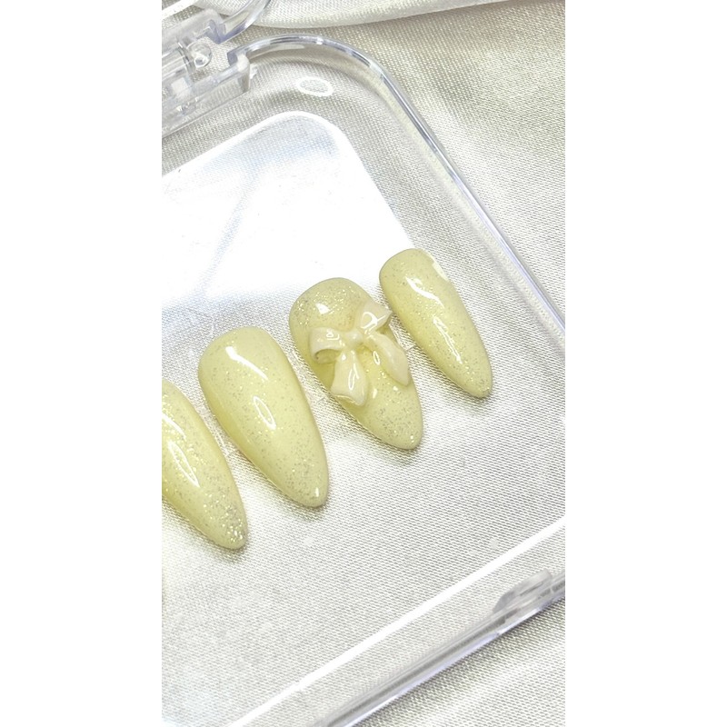 Lemon Blossom Nail Tips - Almond / 레몬 블라썸 네일팁