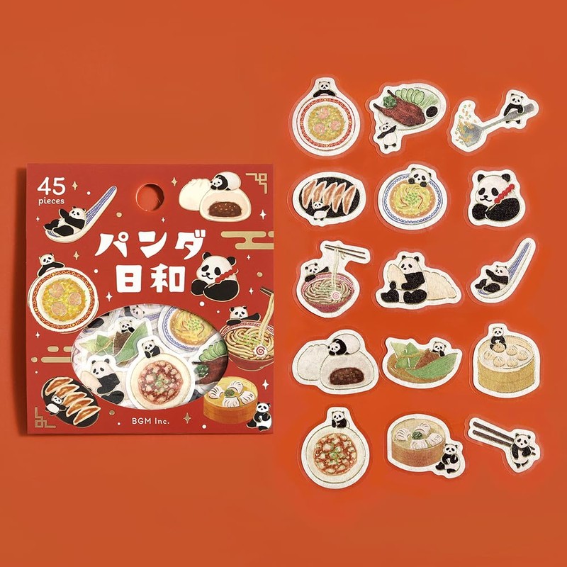 BGM Flake Stickers Panda Weather Cooking BS-FG229
