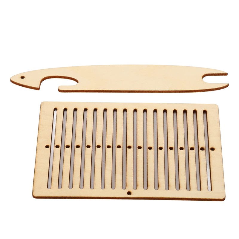 2Pcs Belt Weaving Kit, Handmade Poplar Loom Tools for Bracelet