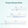 Enema Nozzle 8 Pack, 2 Multi-Hole 5.73in, 2 Straight-Hole 2.91in,
