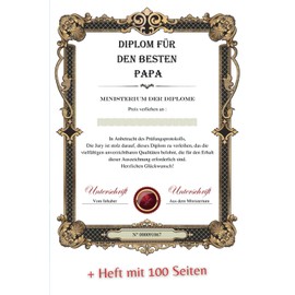 Diplom für den Besten Papa: Geschenkidee