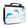 Wash Bag with Name Aurora and Dolphin Design for Girls