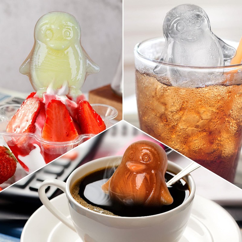 IDVVSSX Penguin Ice Cube Mold, Fun Shapes Ice Cube Tray,