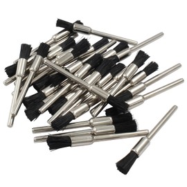 LDEXIN 30Pcs Bristle Cleaning End Brushes Pen, 3mm Mandrel Wire Bushes Set, Rust Paint Removal Bits Polishing Rotary Tool Accessories, 1/5" x 1/8"